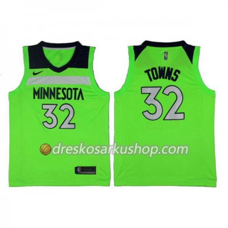 Muški NBA Dres Minnesota Timberwolves Karl-Anthony Towns 32 Nike 2017-18 Zelena Swingman